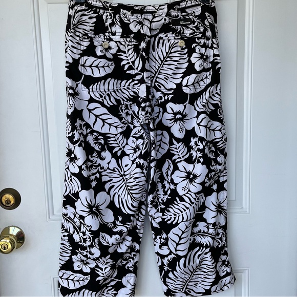 •Lauren Ralph Lauren Tropical Floral Capris - Size 6 - Picture 5 of 8